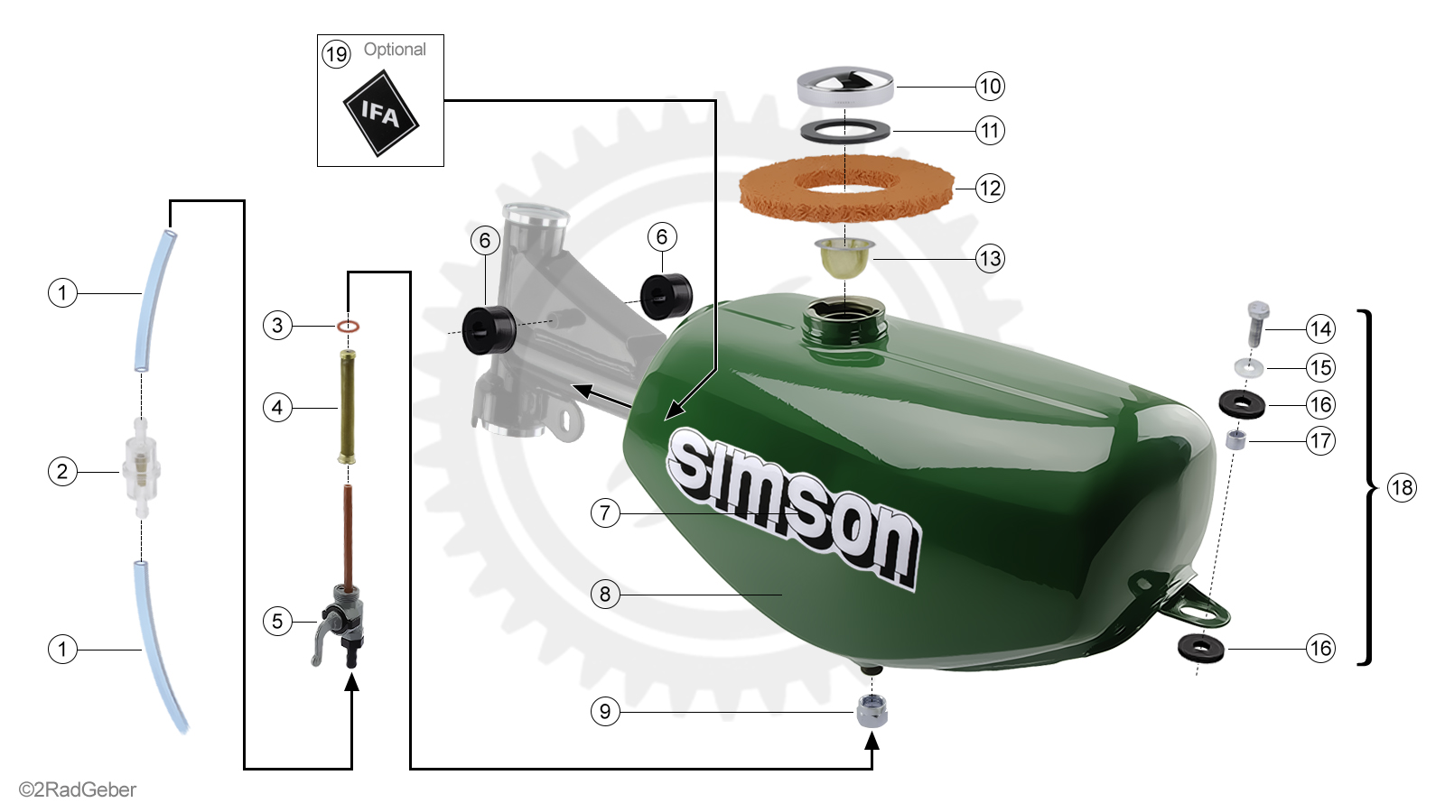 1m Benzinschlauch 5mm grün für Simson S50 S51, 1,39 €